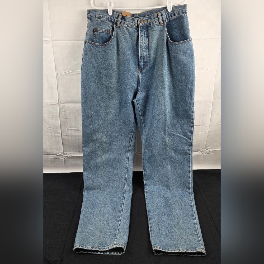 Vtg Oleg Cassini Jeans Mens 38x34 Blue Slight Tapered Leg